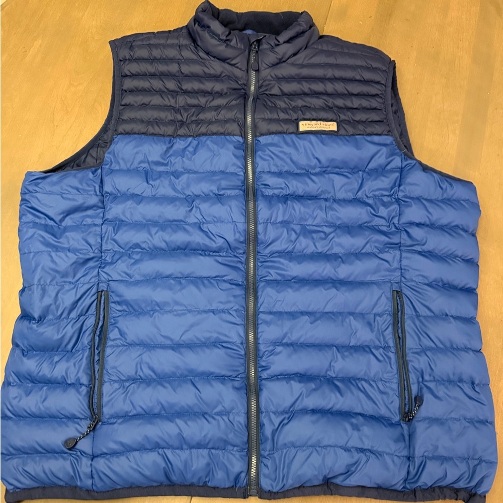 Vineyard Vines Men's Blue Puffer Vest